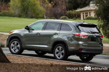 Insurance rates Toyota Highlander Hybrid in Toledo